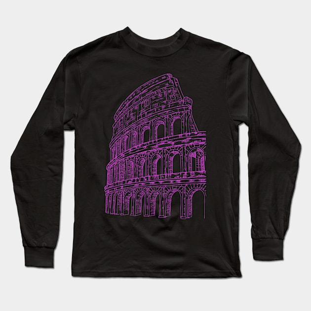 the  Colosseum Long Sleeve T-Shirt by rikiumart21